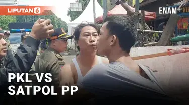 Penertiban PKL di Senen Ricuh, PKL dan Satpol PP Nyaris Baku Hantam