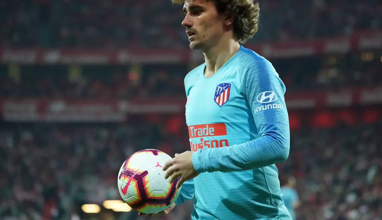 7. Antoine Griezmann (Atletico Madrid) - 14 gol dan 9 assist (AFP/Cesar Manso)