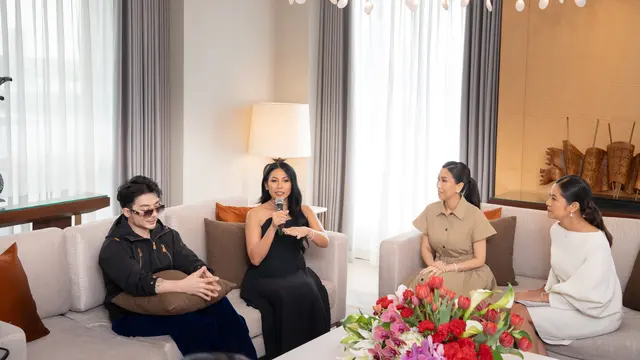 Tex Saverio, Anggun, Wanda Ponika, dan Sari Nila. (Foto: Wayan Diananto)