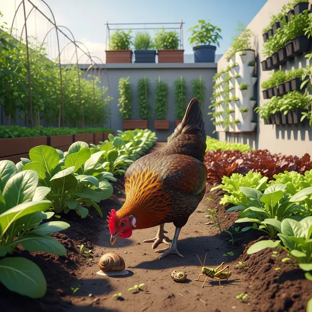 Cara Menata Halaman Rumah agar Bisa untuk Ayam Kampung dan Kebun Mini Sekaligus (Image by Gemini AI)