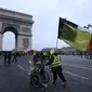 Massa gerakan rompi kuning di Paris Prancis pada 12 Januari 2019 waktu lokal (AFP)