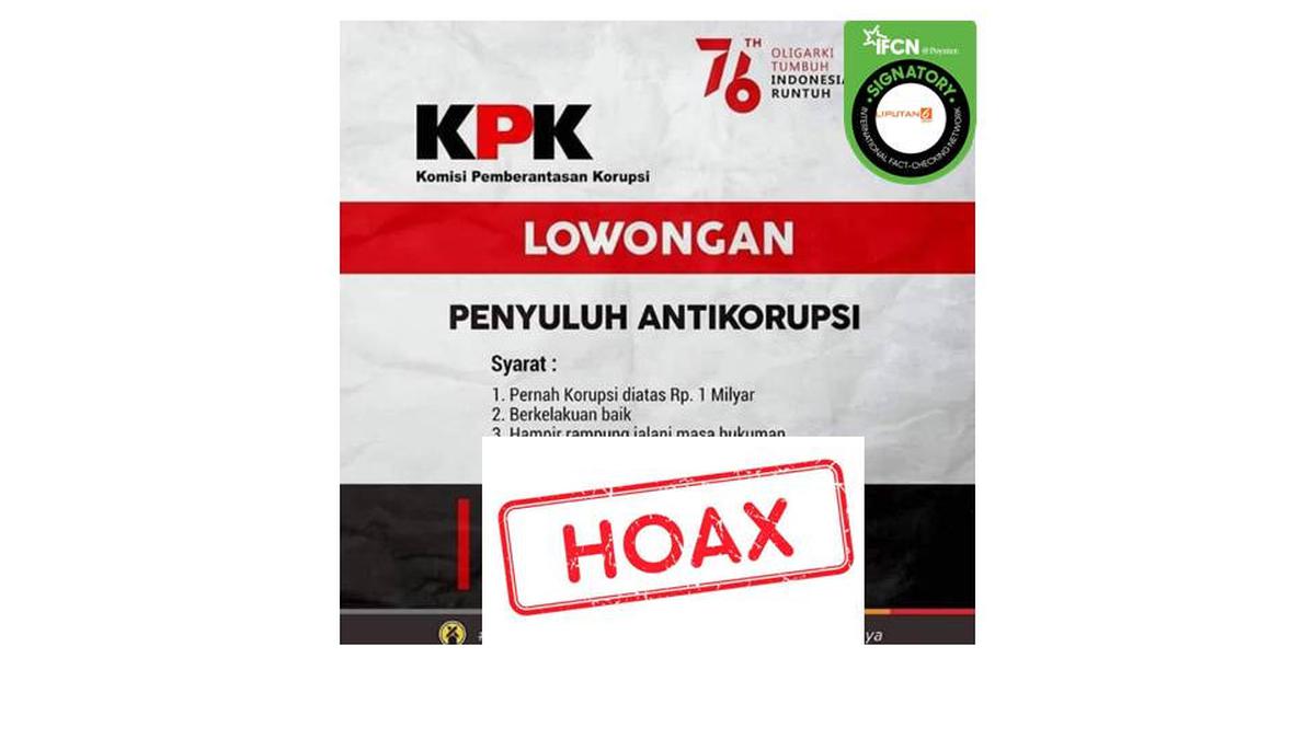 Deretan Hoaks Terkait Koruptor, dari Dana Bantuan Usaha hingga RUU Perampasan Aset