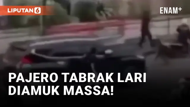 Pajero Dimassa Usai Tabrak Lari Pemotor di Palembang