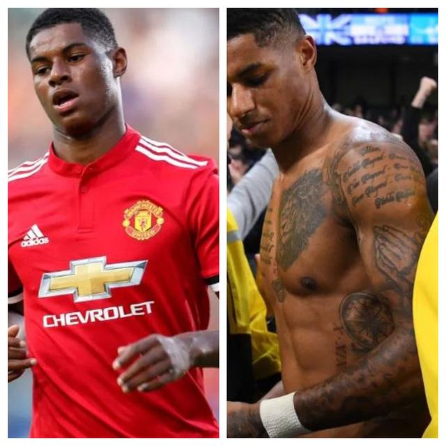 Transformasi tubuh Marcus Rashford