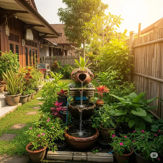 Halaman Rumah Sederhana Tapi Indah. Foto: Gemini