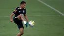 Aksi Marquinhos saat mengikuti sesi latihan sebelum melawan Bolivia pada kualifikasi Piala Dunia di Arena das Dunas Stadium, Natal, Brasil, (03/10/2016). (EPA/Macelo Sayao)