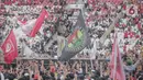 Calon Presiden nomor urut 3 Ganjar Pranowo memberikan pidato politik di Stadion Utama Gelora Bung Karno (SUGBK), Jakarta, Sabtu (3/2/2024). (Liputan6.com/Angga Yuniar)
