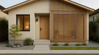 7 Model Rumah Minimalis dengan Lisplang dan Kisi-Kisi Kayu Vertikal, Tampilan Simpel tapi Berkarakter
