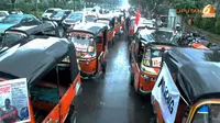 Ratusan Sopir Bajaj Demo Kantor Jokowi, Lalu Lintas Macet