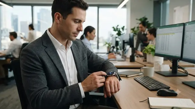 Manfaatkan Aplikasi Kebugaran atau Smartwatch untuk Membantu Memantau Aktivitas Fisik Setiap Hari (AI Generated)