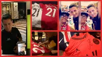 Petualangan Eri Prastiyo, fan Manchester United, menemui Ander Herrera di Makau. (Bola.com/Dok Pribadi Eri Prastiyo)