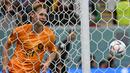 Frenkie De Jong. Gelandang tengah Timnas Belanda berusia 25 tahun yang telah membela Barcelona sejak awal musim 2019/2020 ini juga selalu tampil dalam 4 laga Tim Oranye di Piala Dunia 2022. Ia selalu menjadi starter dalam 4 laga tersebut, dan mampu menyumbang 1 assist pada matchday pertama saat menang 2-0 atas Senegal. Pada matchday ketiga saat menang 2-0 atas tuan rumah Qatar, Frenkie De Jong mampu menyumbang 1 gol. (AFP/Alberto Pizzoli)