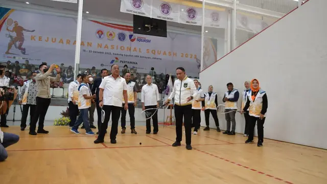 Menteri Pemuda dan Olahraga (Menpora) Zainudin Amali pada Rabu (19/10/2022) membuka Kejuaraan Nasional (Kejurnas) Squash 2022