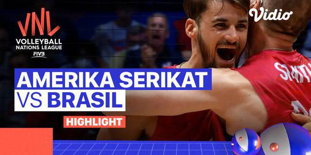 VIDEO: Amerika Serikat Kalahkan Brasil di Perempat Final Volleyball Nations League Putra 2022