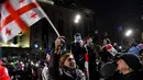 Mereka memprotes kebijakan pemerintah Georgia yang membatalkan pembicaraan untuk bergabung dengan Uni Eropa. (KAREN MINASYAN/AFP)