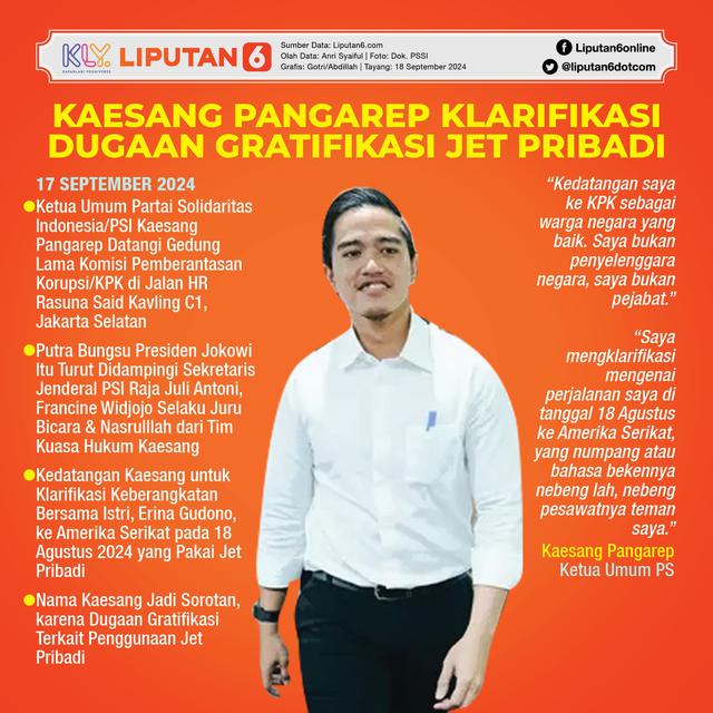 Infografis Kaesang Pangarep Klarifikasi Dugaan Gratifikasi Jet Pribadi. (Liputan6.com/Gotri/Abdillah)