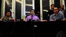 Suasana jumpa pers terkait kasus penghinaan terhadap Presiden Jokowi yang dilakukan seorang pemuda berinisial MA di Mabes Polri, Jakarta, Rabu (29/10/2014). (Liputan6.com/Johan Tallo)