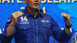 Agus Harimurti Yudhoyono (AHY) mengatakan rekomendasi itu diberikan setelah melalui proses pembahasan panjang di internal Partai Demokrat. (Liputan6.com/Angga Yuniar)