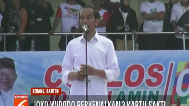Dalam kampanye kali ini, Jokowi juga memuji pasangannya Ma'ruf Amin yang merupakan putra asli Banten.