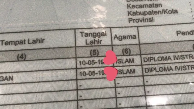 Viral Potret Kartu Keluarga Tanggal Lahirnya Sama, Hanya Beda Tahun