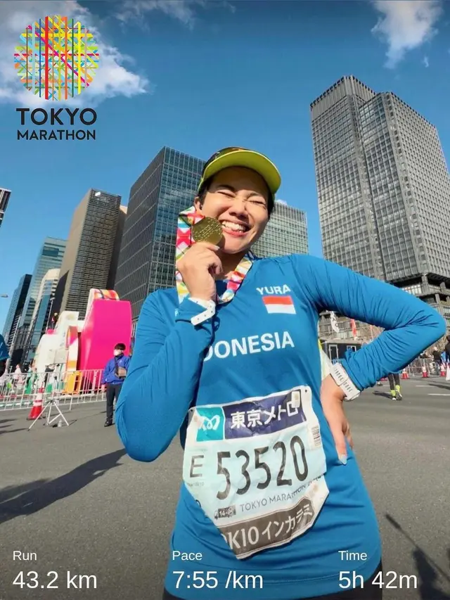 8 Potret Yura Yunita Ikut Tokyo Marathon 2024, Suami Beri Dukungan