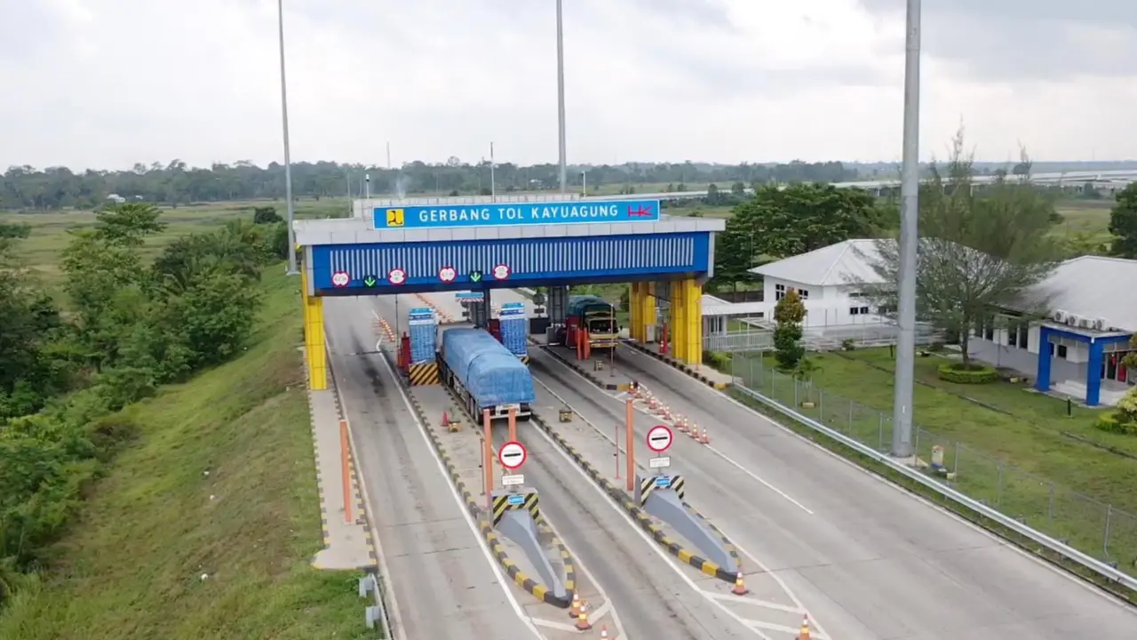 Gerbang Tol Kayu Agung. Foto : (Hutama Karya).