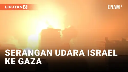 VIDEO: Detik-detik Gedung di Gaza Ambruk Dihantam Roket Israel
