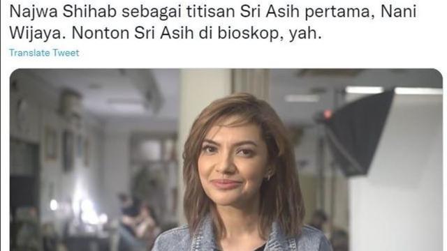 Nani Wijaya Karakter di Film Sri Asih yang Ternyata Diperankan Najwa Shihab