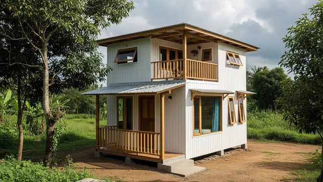 Desain Rumah 2 Lantai Budget Rp75 Juta di Desa/Gemini AI