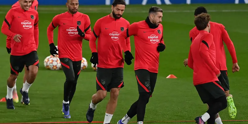 Latihan Atletico Madrid jelang Bersua Manchester United