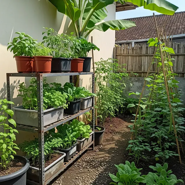 9 Ide Kebun Sayur di Rak Besi Susun untuk Lahan Terbatas, Solusi Inovatif