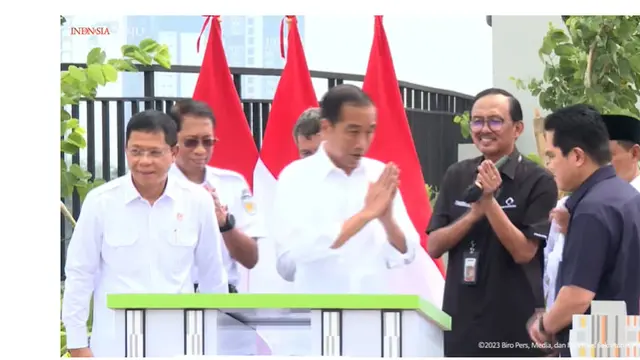 Presiden Joko Widodo (Jokowi) meresmikan hunian milenial di Margonda, Depok