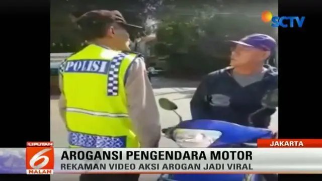 Viral, Polisi Tua Dimarahi Pengendara Sepeda Motor
