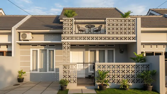 Desain Rumah Perumnas dengan Roster Banyak agar Lebih Adem/Gemini AI
