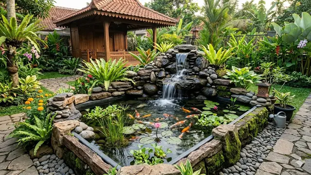 Inspirasi Kolam Ikan dari Bak Bekas yang Tampil seperti Taman Mahal