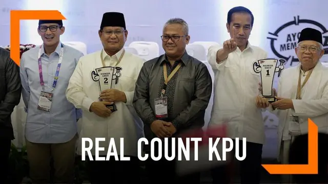 KPU masih terus melakukan real count hasil pilpres dan pileg 2019. Apakah hasil sementara siang ini masih dimenangkan Joko Widodo?