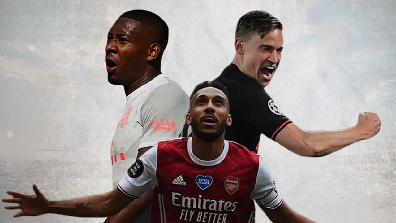 Ilustrasi - David Alaba, Pierre-Emerick Aubameyang, Marcos Llorente