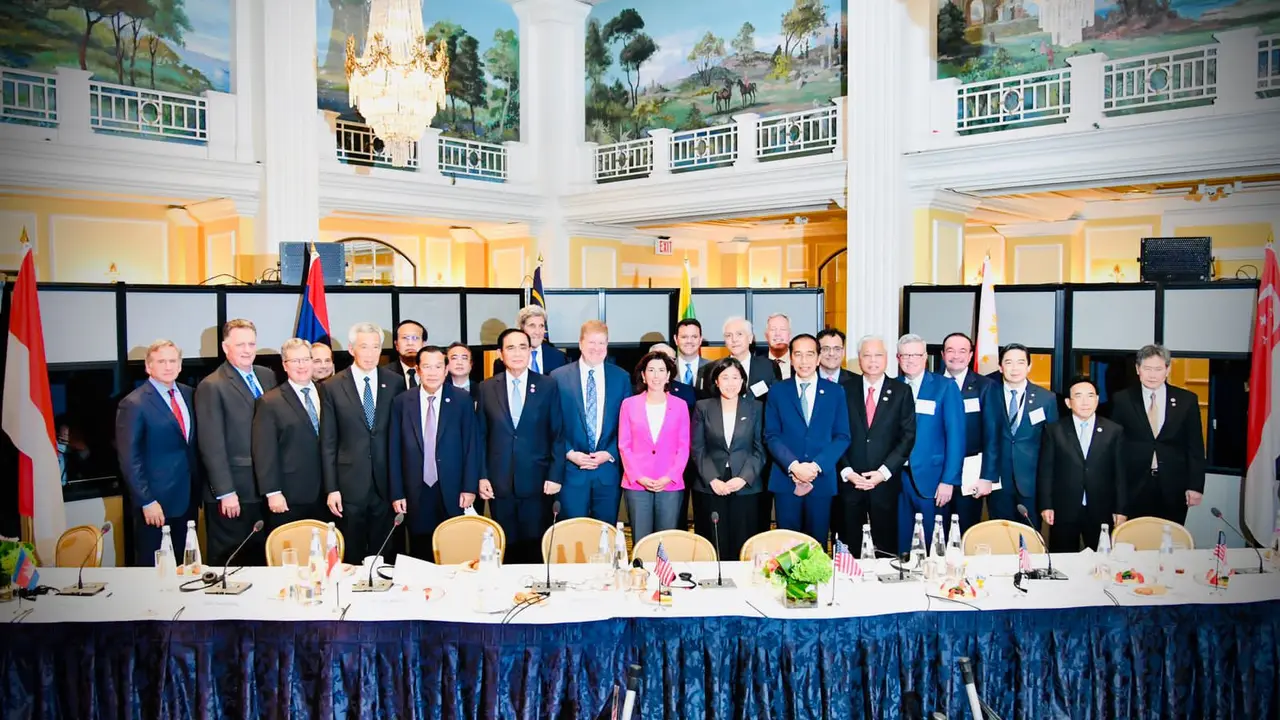 Presiden Jokowi bersama sejumlah CEO perusahaan besar Amerika Serikat. (Setpres)