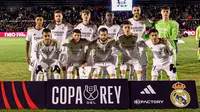Skuad Real Madrid berfoto jelang laga melawan Arandina pada 32 besar Copa del Rey 2023/2024, Minggu (7/1/2024) dini hari WIB. (X/Real Madrid)