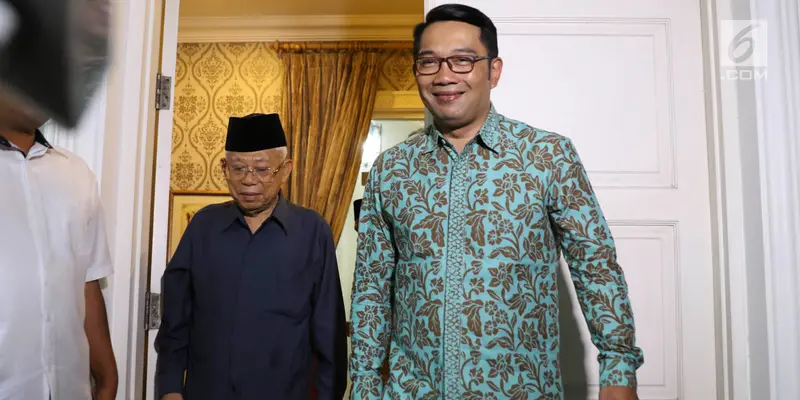 Usai Walikota Solo, Giliran Ridwan Kamil Silaturahim ke Rumah Ma'ruf Amin