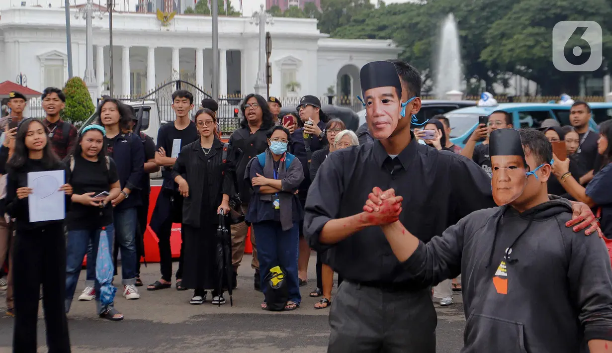 Sebelumnya, kemarin Rabu (28/2/2024), Menteri Pertahanan Prabowo Subianto mendapat penghargaan kenaikan pangkat istimewa dari Presiden Joko Widodo. (Liputan6.com/Herman Zakharia)