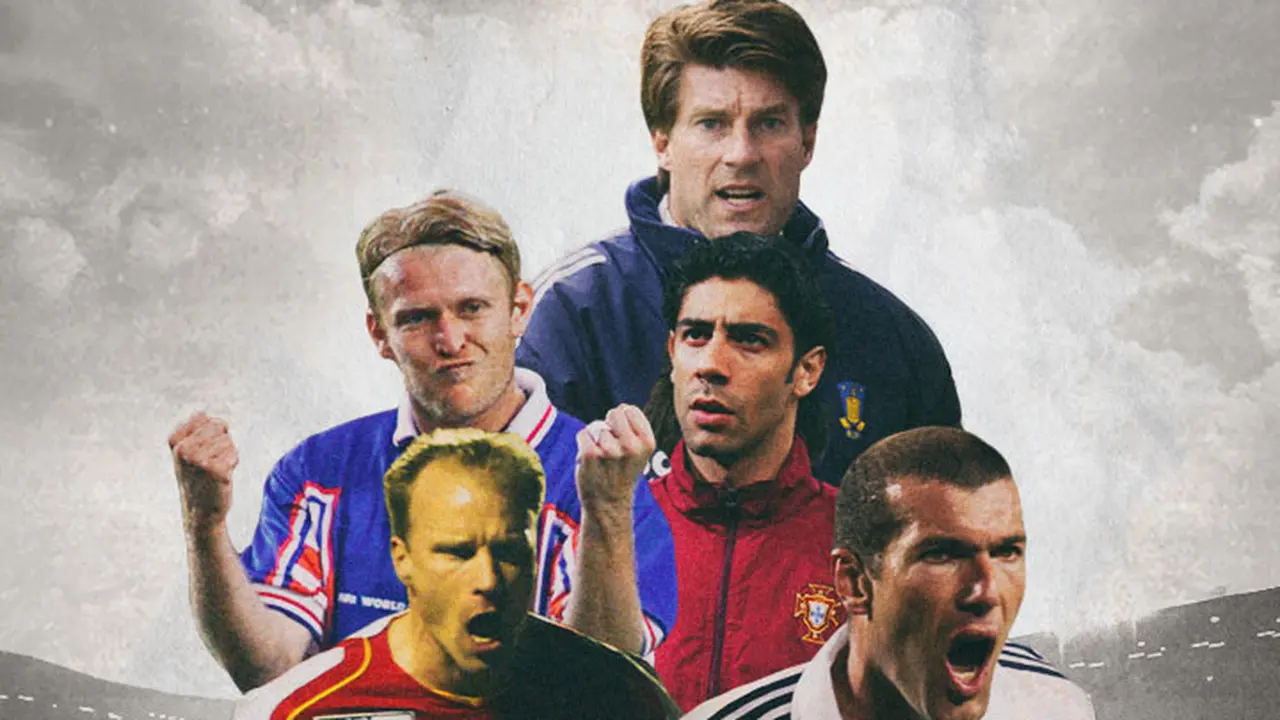 Ilustrasi - Zinedine Zidane, Dennis Bergkamp, Robert Prosinecki, Rui Costa, Michael Laudrup