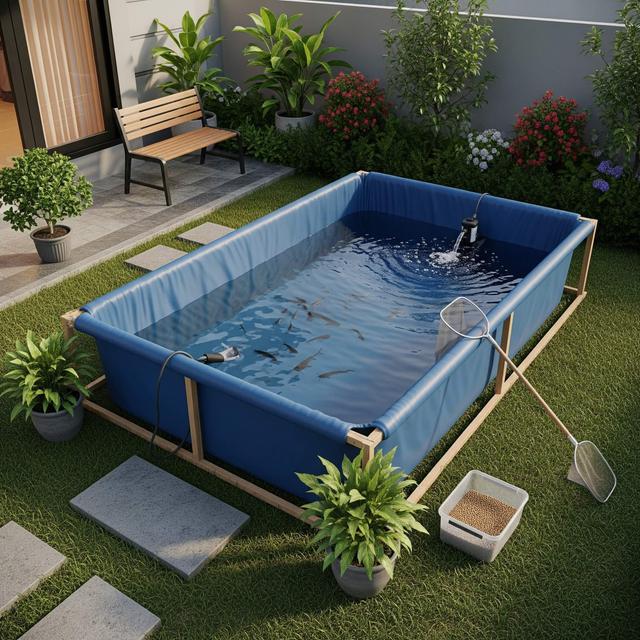 Desain Halaman Belakang untuk Ternak Lele