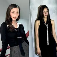 Lihat di sini tampilan Jisoo BLACKPINK dengan tren office look aeshetic. [@sooyaa__].