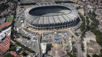 Foto sky view Estadio Azteca di Meksiko, venue pembukaan Piala Dunia 2026. (CARL DE SOUZA / AFP)