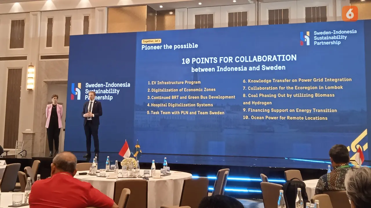 Penutupan SISP 2022 oleh Dubes Swedia Marina Berg dan Trade Commissioner Bussiness Sweden Erik Odar, Selasa (7/12/2022). (Safinatun Nikmah/Liputan6.com)