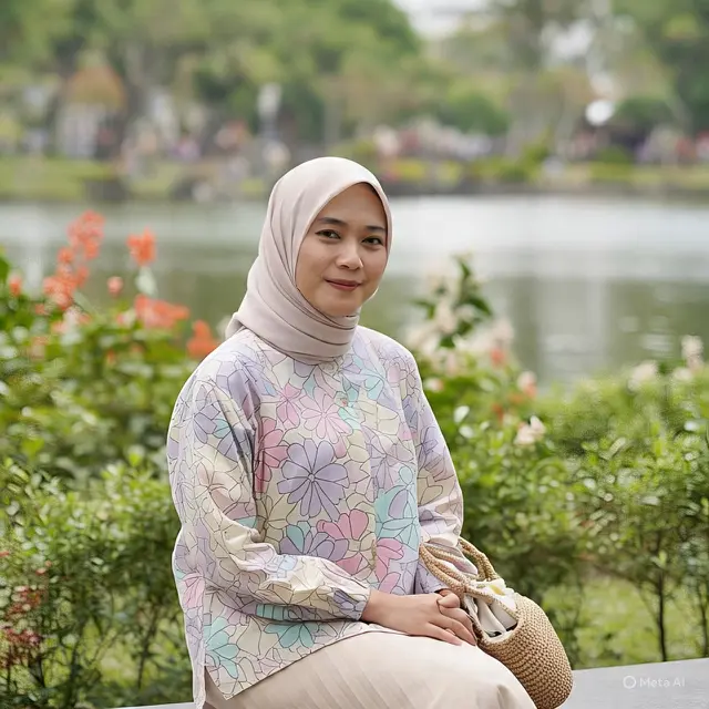 Model Batik Wanita Oversized