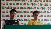 Ganda putra andalan Indonesia, Kevin Sanjaya Sukamuljo/Marcus Fernaldi Gideon mengklaim sejauh ini persiapan jelang All England 2018 sudah cukup baik. (Bola.com/Zulfirdaus Harahap)
