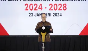 Ketua Dewan Komisioner OJK Mahendra Siregar saat peluncuran Roadmap Pengembangan dan Penguatan Perusahaan Modal Ventura (PMV) periode 2024-2028. Dok OJK