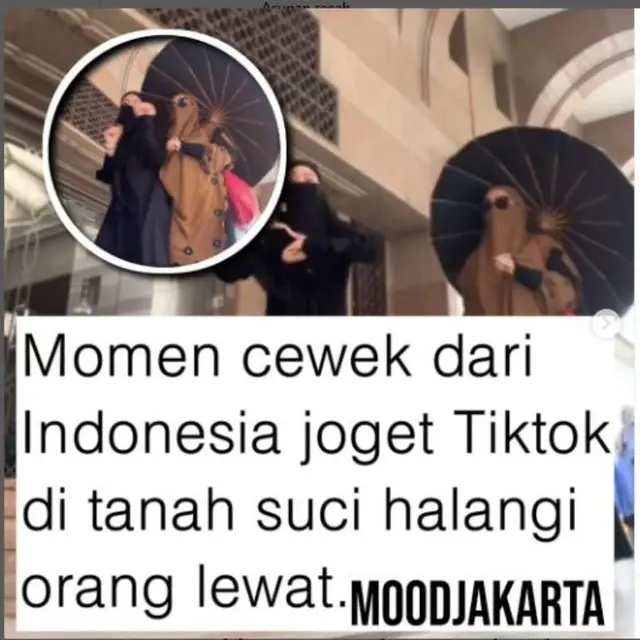 Heboh Selebgram Indonesia Joget TikTok di Tanah Suci, Warganet: Akhlaknya Hilang